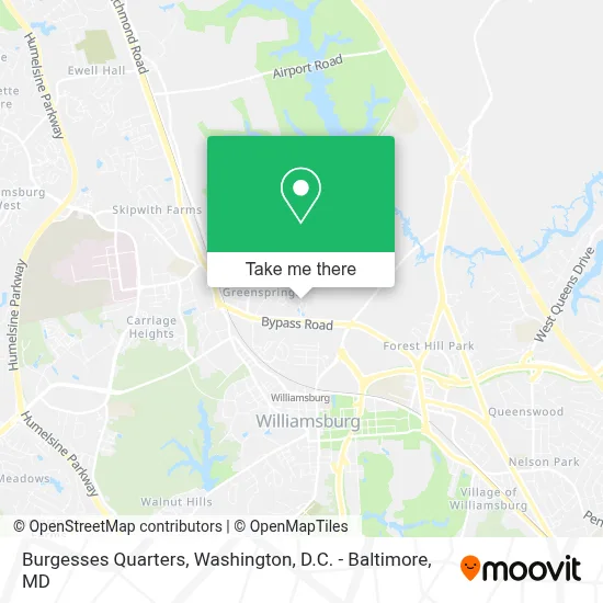 Burgesses Quarters map