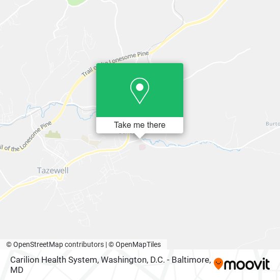 Mapa de Carilion Health System