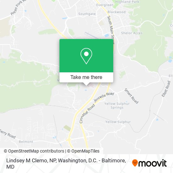 Mapa de Lindsey M Clemo, NP