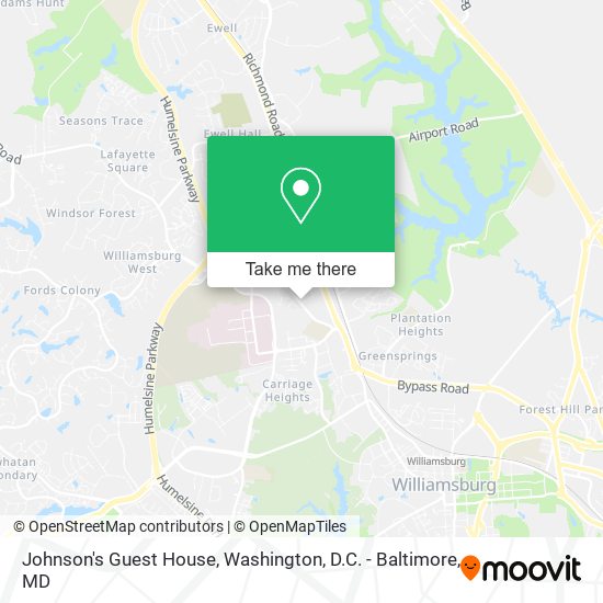 Johnson's Guest House map