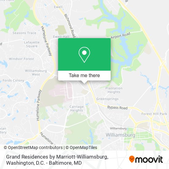 Grand Residences by Marriott-Williamsburg map