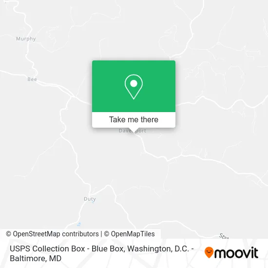 USPS Collection Box - Blue Box map