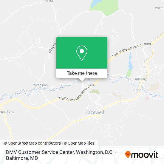 DMV Customer Service Center map