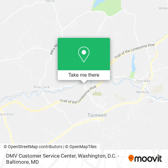 DMV Customer Service Center map