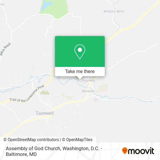 Assembly of God Church map