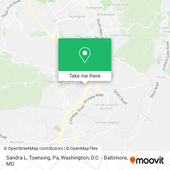 Sandra L. Toensing, Pa map