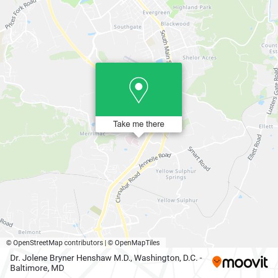 Dr. Jolene Bryner Henshaw M.D. map