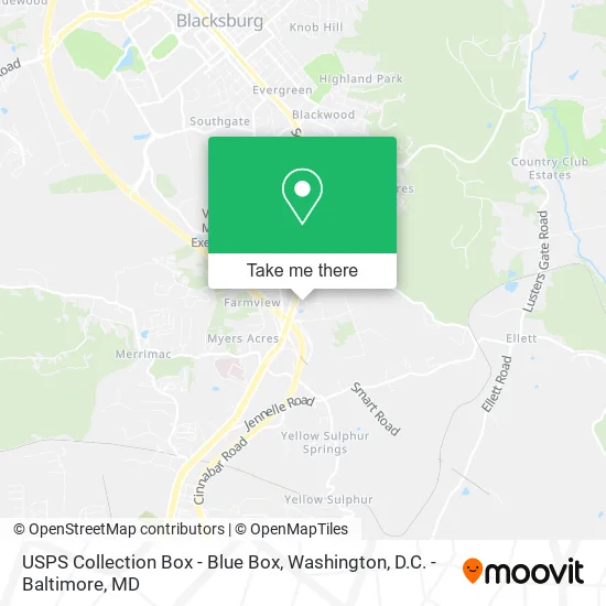 USPS Collection Box - Blue Box map