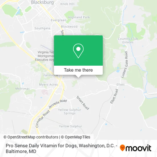 Pro Sense Daily Vitamin for Dogs map