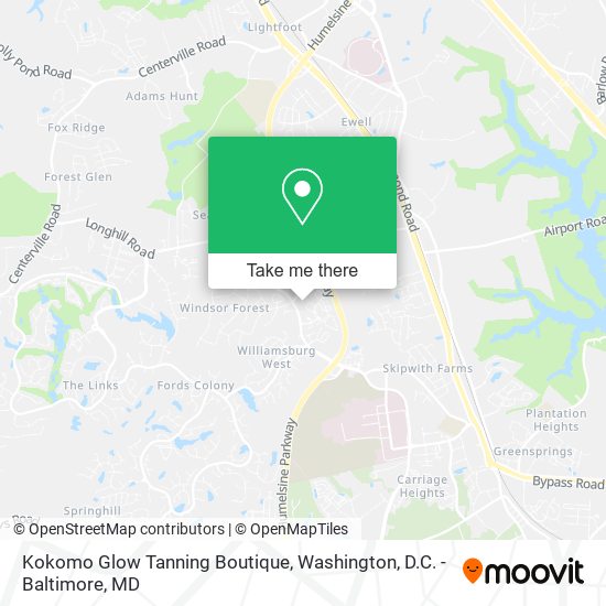 Mapa de Kokomo Glow Tanning Boutique