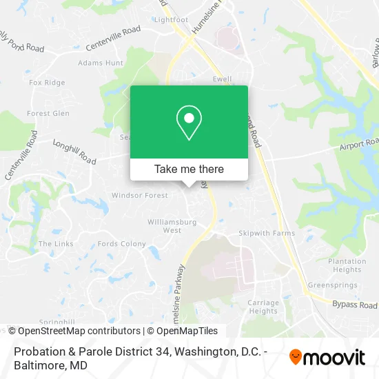 Mapa de Probation & Parole District 34