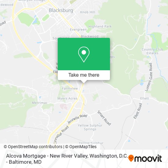 Alcova Mortgage - New River Valley map
