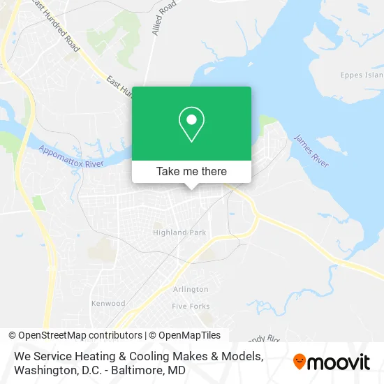 We Service Heating & Cooling Makes & Models map