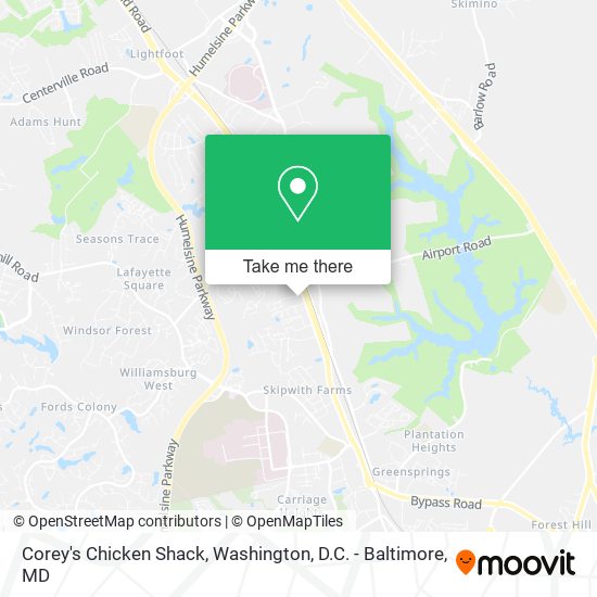 Mapa de Corey's Chicken Shack