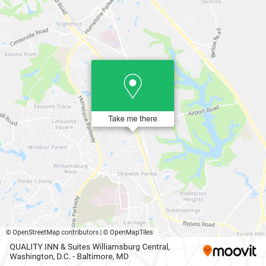 Mapa de QUALITY INN & Suites Williamsburg Central