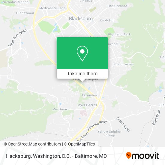 Mapa de Hacksburg