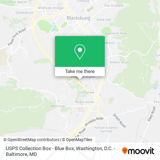 USPS Collection Box - Blue Box map