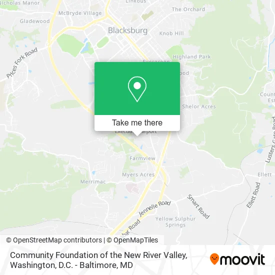 Mapa de Community Foundation of the New River Valley
