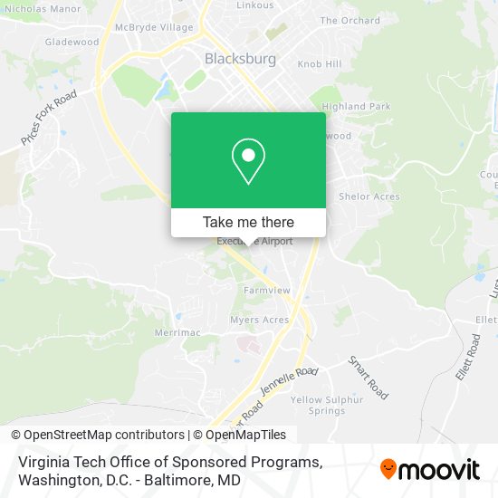 Virginia Tech Office of Sponsored Programs map