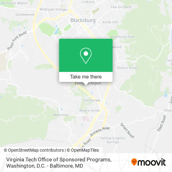 Mapa de Virginia Tech Office of Sponsored Programs
