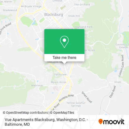 Mapa de Vue Apartments Blacksburg