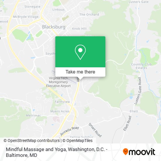 Mindful Massage and Yoga map