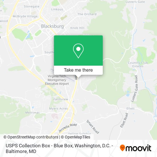USPS Collection Box - Blue Box map