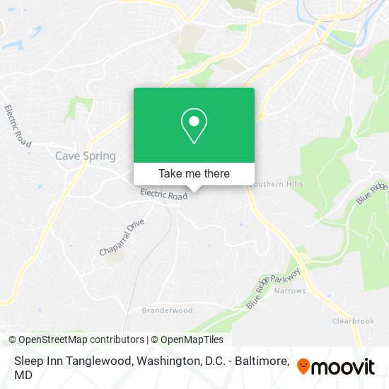 Sleep Inn Tanglewood map