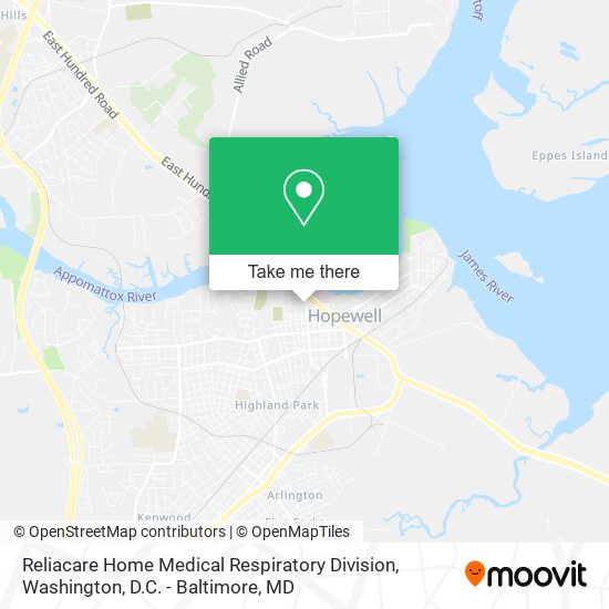 Mapa de Reliacare Home Medical Respiratory Division