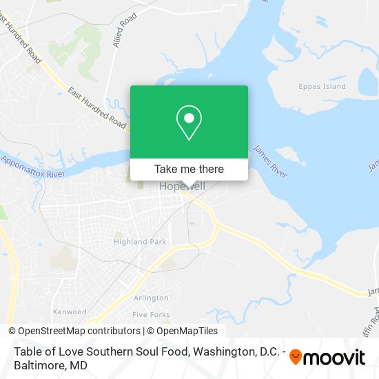 Mapa de Table of Love Southern Soul Food