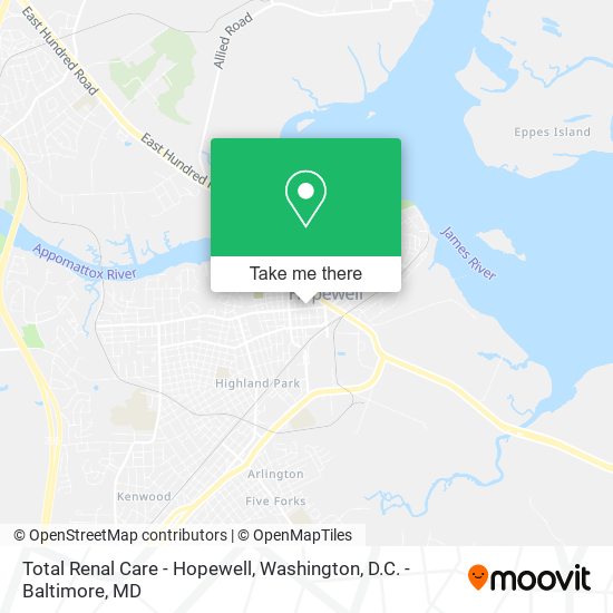 Total Renal Care - Hopewell map