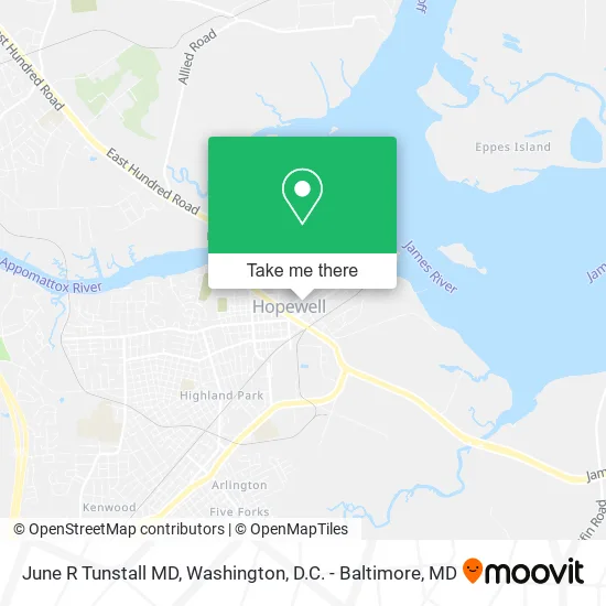 June R Tunstall MD map