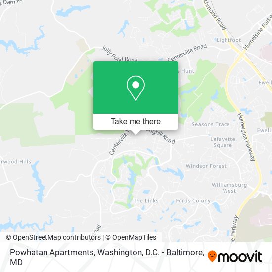 Powhatan Apartments map