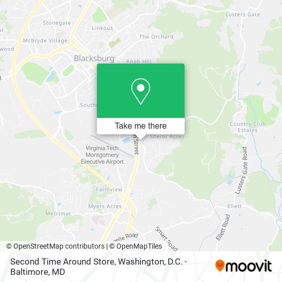 Mapa de Second Time Around Store