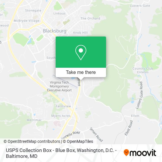 USPS Collection Box - Blue Box map