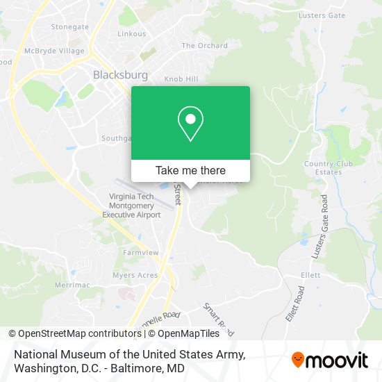 National Museum of the United States Army map