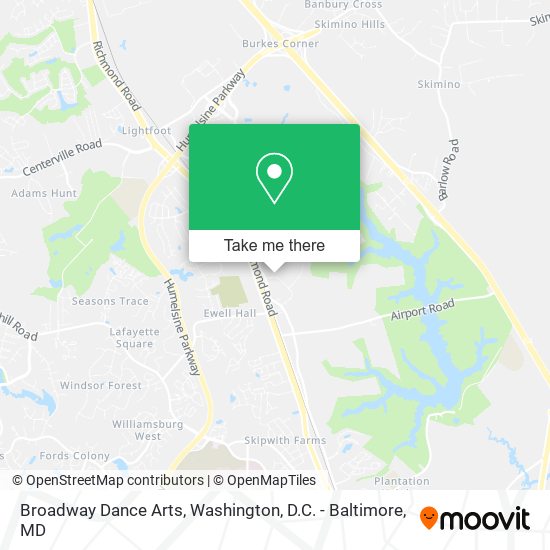 Mapa de Broadway Dance Arts