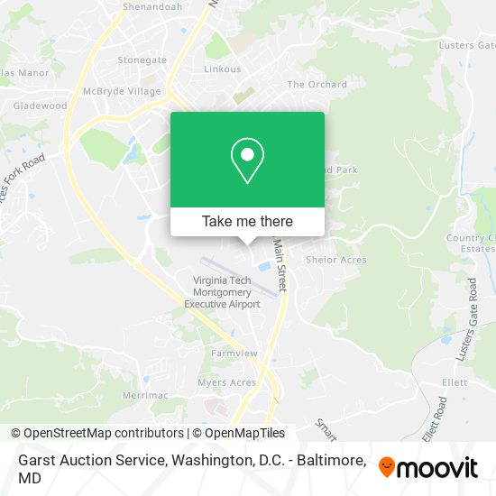 Mapa de Garst Auction Service