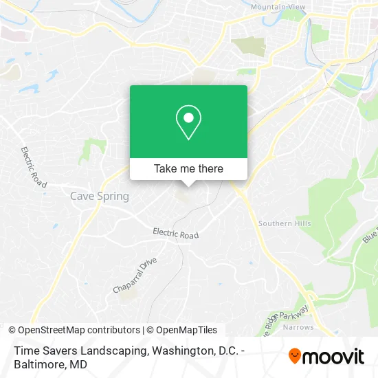 Time Savers Landscaping map