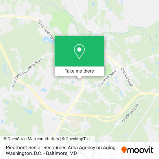 Piedmont Senior Resources Area Agency on Aging map