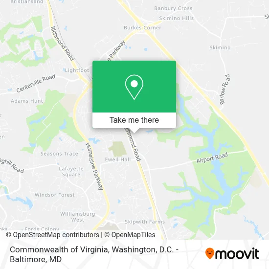 Commonwealth of Virginia map