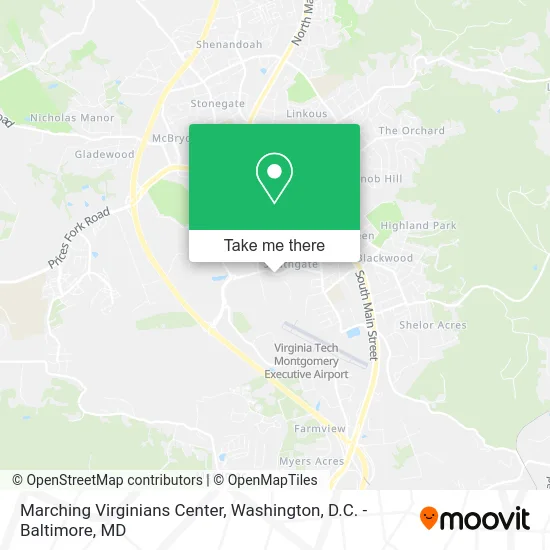 Marching Virginians Center map
