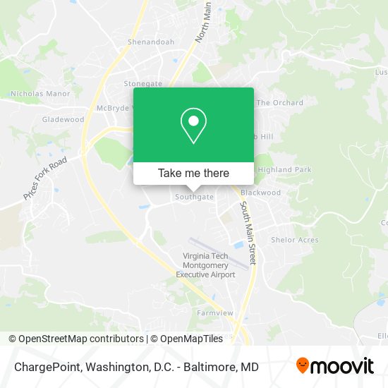Mapa de ChargePoint