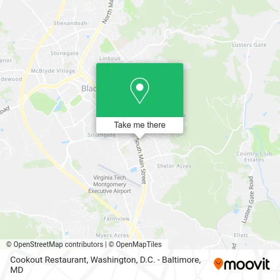 Cookout Restaurant map
