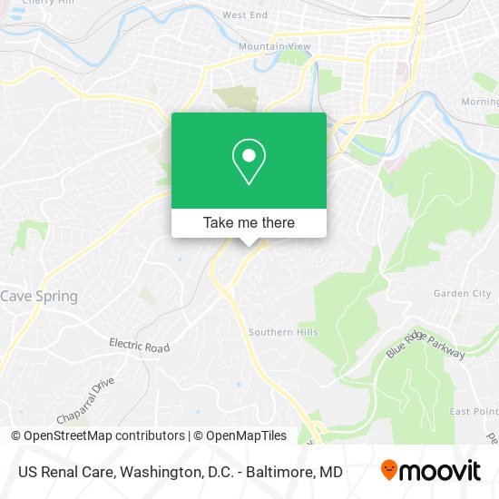 Mapa de US Renal Care