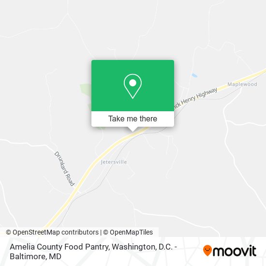 Amelia County Food Pantry map