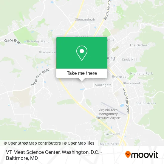 VT Meat Science Center map