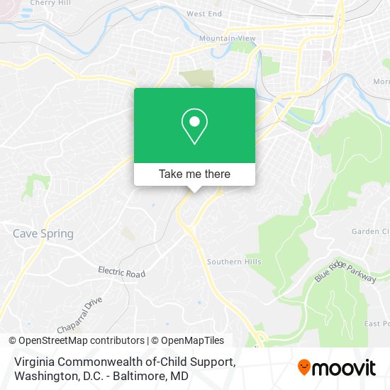 Mapa de Virginia Commonwealth of-Child Support