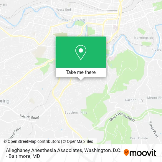 Alleghaney Anesthesia Associates map