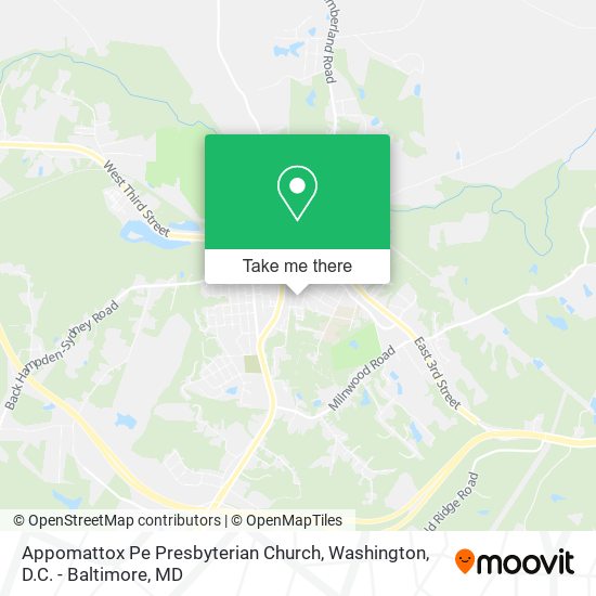 Mapa de Appomattox Pe Presbyterian Church